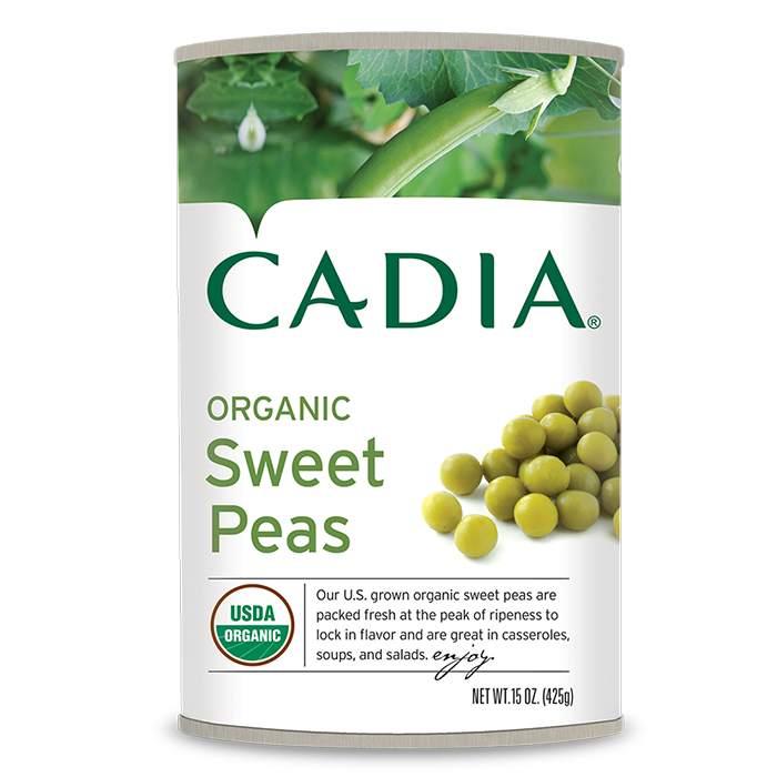 Cadia Organic Sweet Peas, 15 oz.