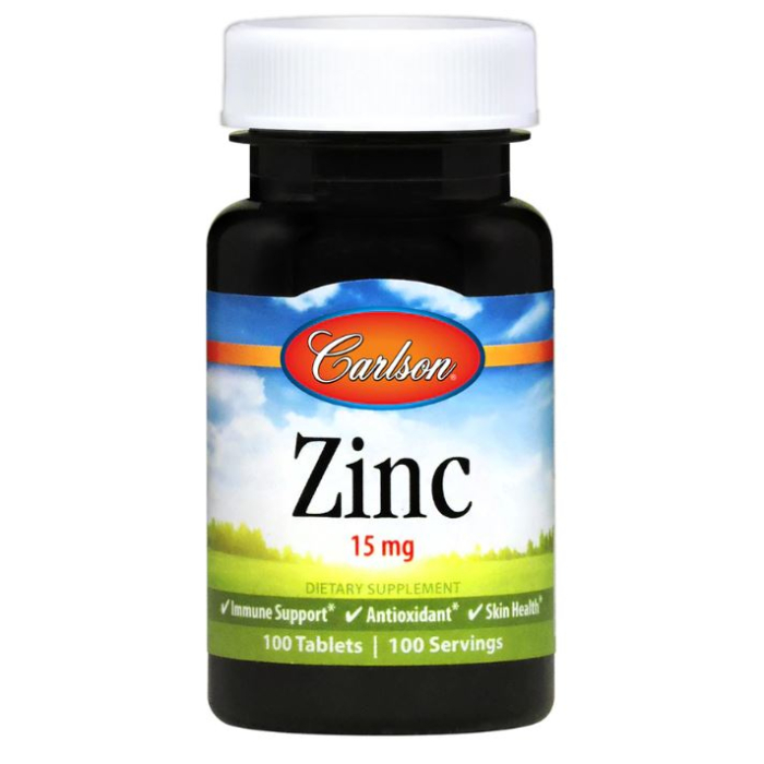 Carlson Zinc, 15 mg, 100 Tablets