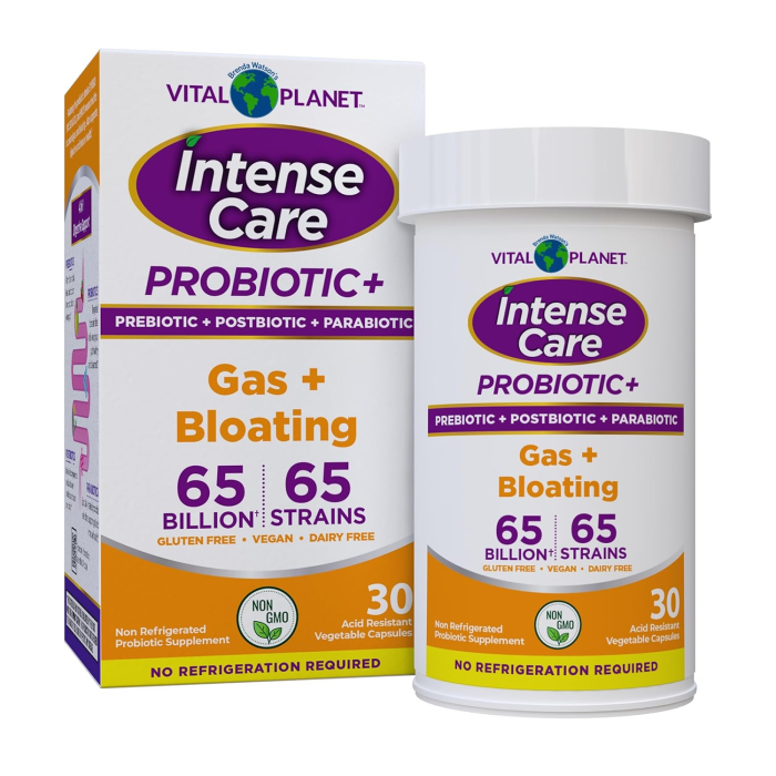 Vital Planet Intense Care Gas & Bloating Probiotics - Front view