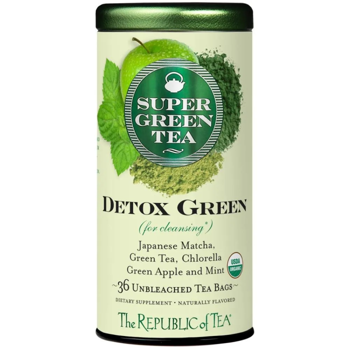 The Republic of Tea Organic Detox Green SuperGreen Tea - Front view