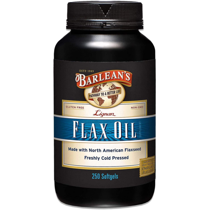 Barlean's Lignan Flax Oil, 1,000 mg, 250 Softgels