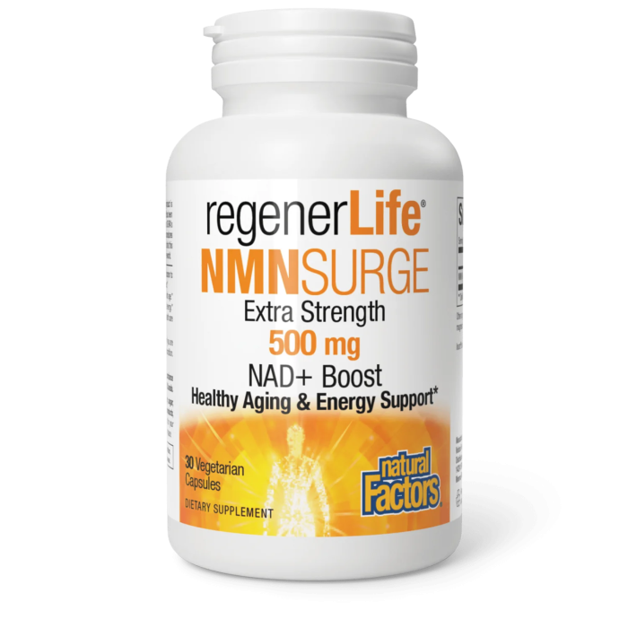 Natural Factors  regenerLife NMNSurge 500mg NAD+ Boost - Front view