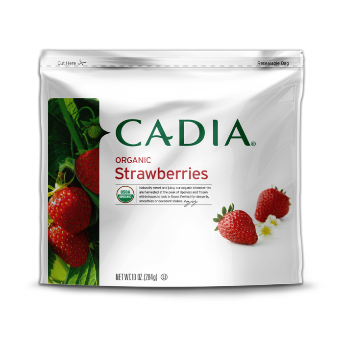 Cadia Frozen Organic Strawberries