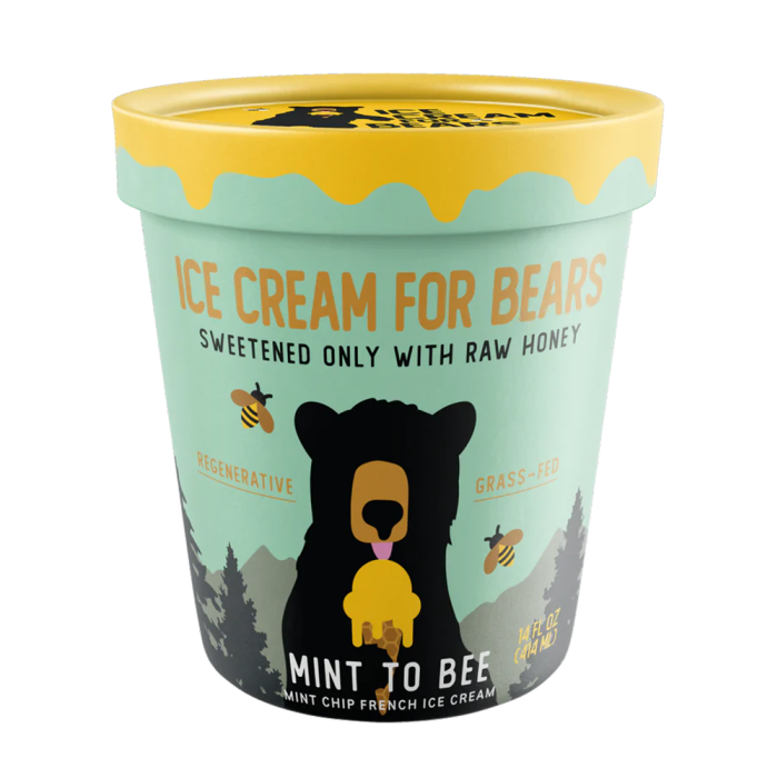 Ice Cream for Bears Mint to Bee - Mint Chip French Ice Cream - Front view