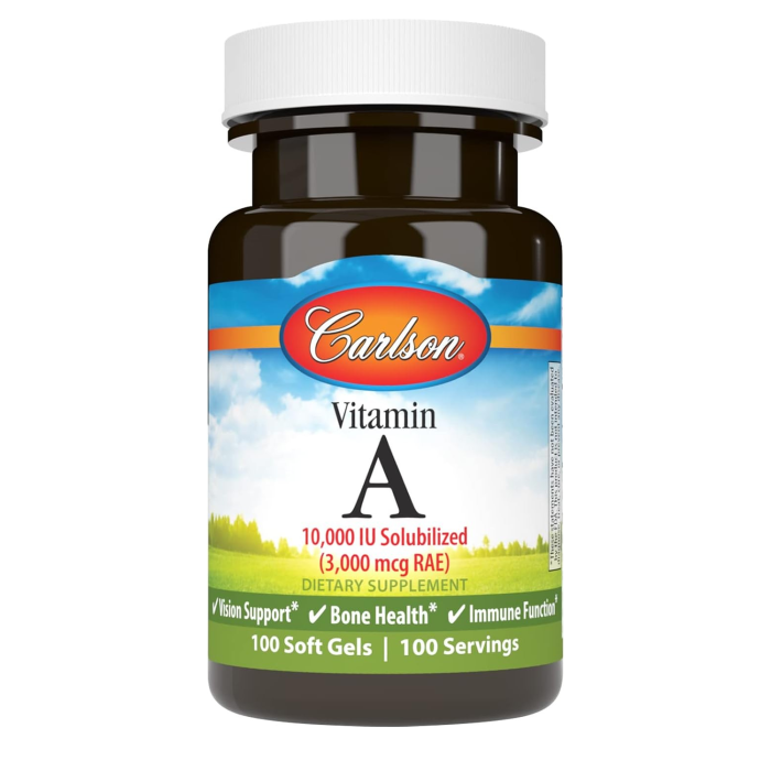 Carlson Vitamin A Solubilized - Front view