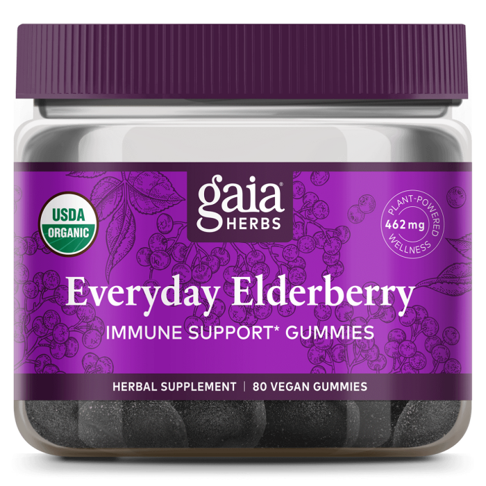 Gaia Herbs Everyday Elderberry Gummies