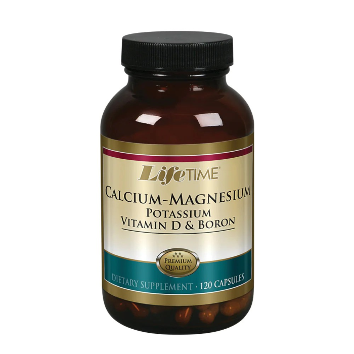 Lifetime Calcium-Magnesium with Potassium, Vitamin D And Boron - Front view