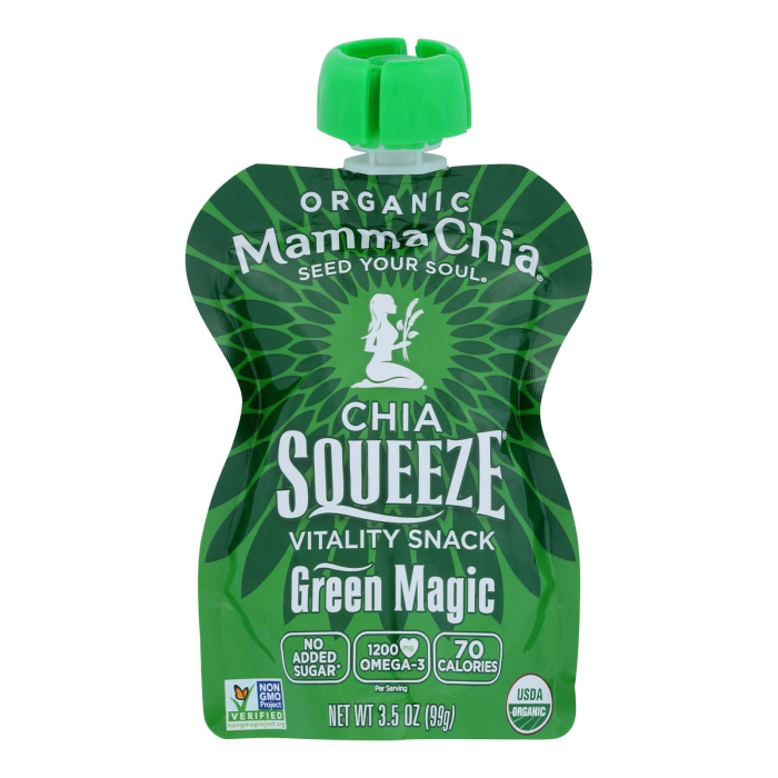 Mamma Chia Squeeze Green Magic, 3.5 oz. 