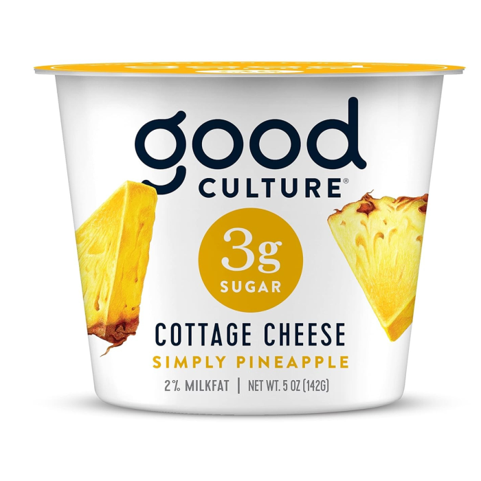 Good Culture 3g Sugar Simply Pineapple Cottage Cheese - Front view