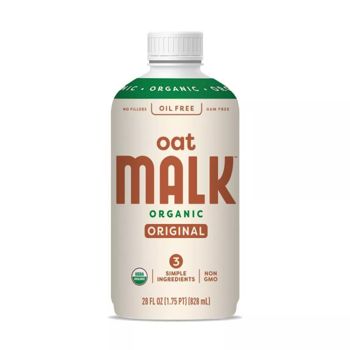 Malk Organic Original Oat Milk - Front view