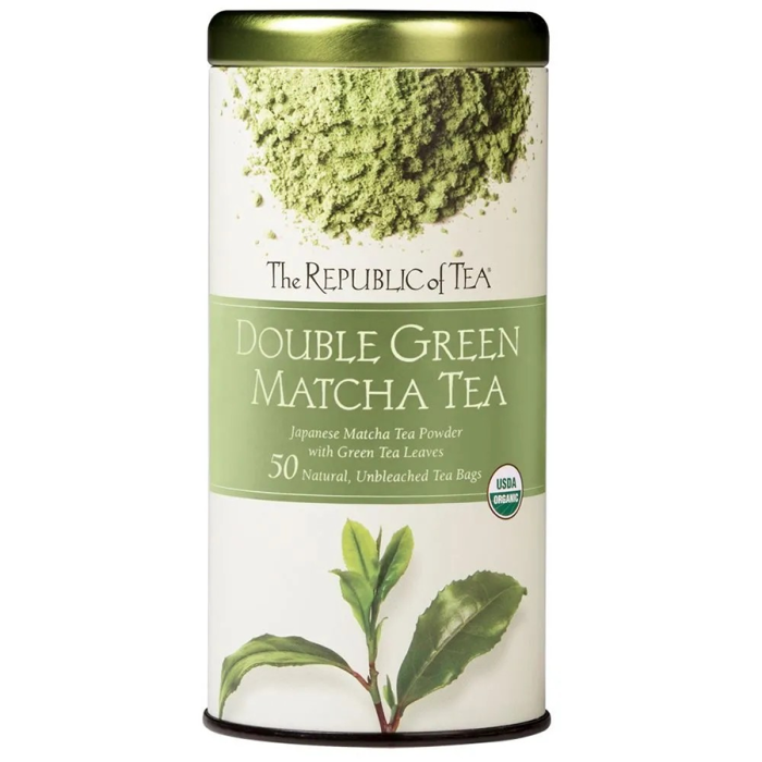 The Republic of Tea Organic Double Green Matcha Tea - Front view