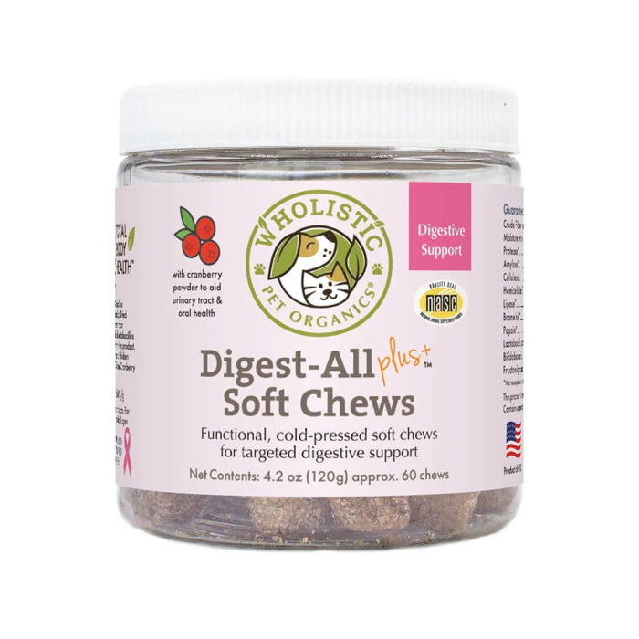 Wholistic Pet Organics Digest All Plus Soft Chews - Front view