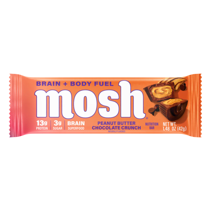 Mosh Peanut Butter Chocolate Crunch Bar - Front view