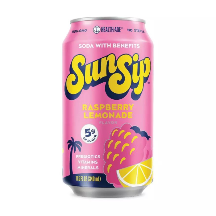 Health-Ade SunSip Raspberry Lemonade Soda - Front view