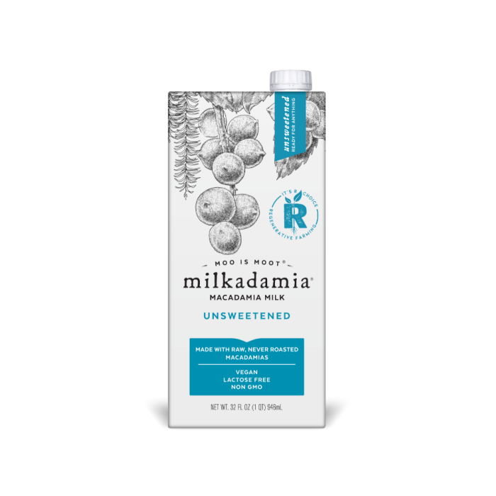 Milkadamia Milk, Unsweetened, 32 fl. oz.