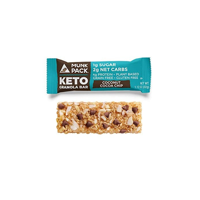 Munk Pack Keto Granola Bar, Coconut Cocoa Chip, 4-Pack