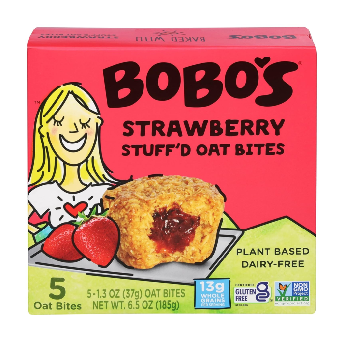 Bobo's Strawberry Stuff'd Oat Bites 5 Count - Front view