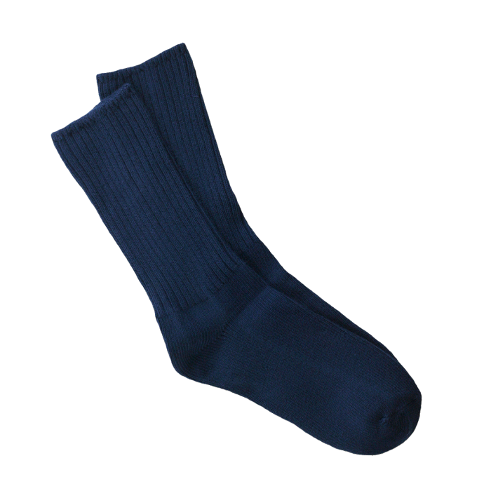 Maggie's Organic Classic Cotton Crew Sock, Navy Color, Size 10-13