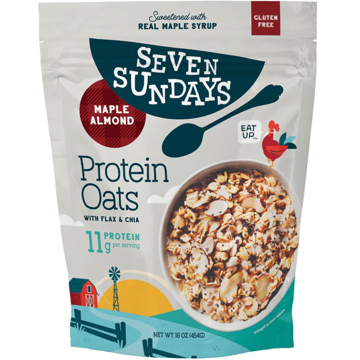 Seven Sundays Maple Almond Protein Oats - Front view