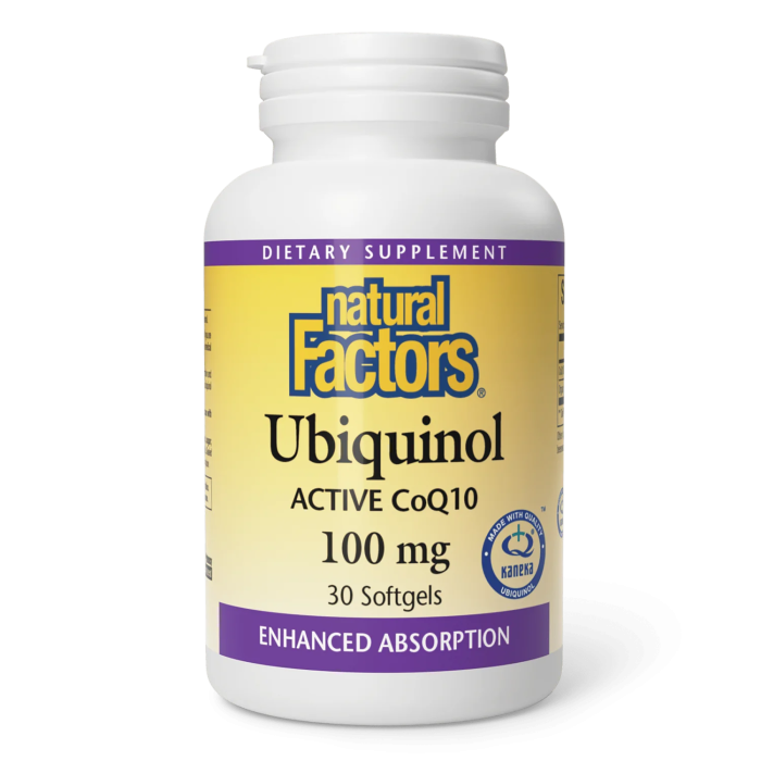 Natural Factors Ubiquinol Active CoQ10 100 mg - Front view