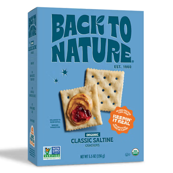 Back to Nature Classic Saltine Crackers - Front view