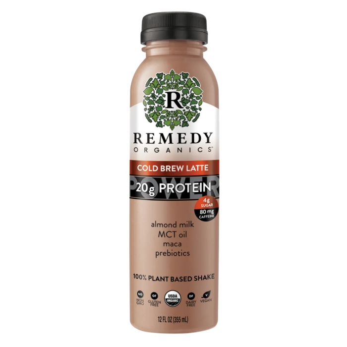 Remedy Organics Cold Brew Latte Protein Shake - Front view