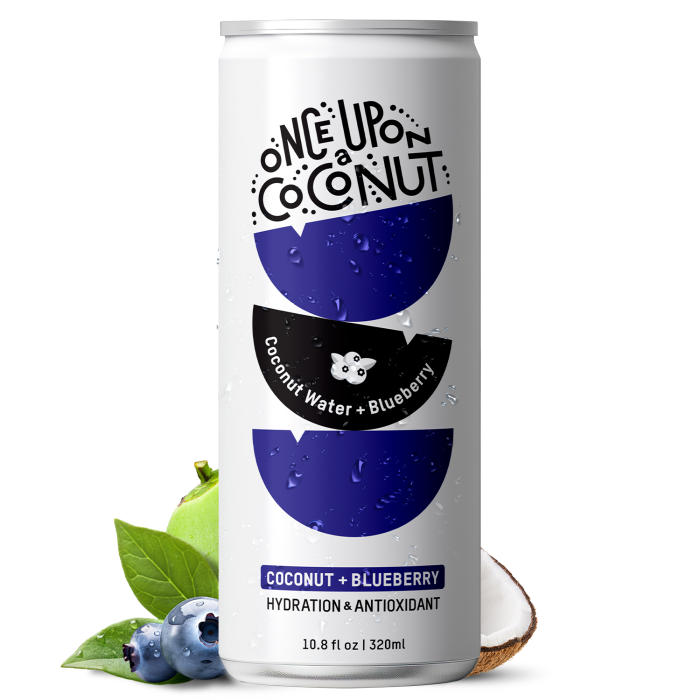 Once Upon a Coconut Premium Coconut Water + Blueberry - Front view