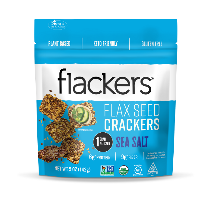 Flackers Sea Salt Flaxseed Crackers, 5 oz.