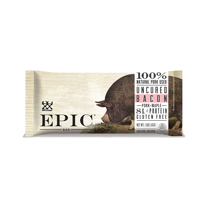 EPIC Uncured Bacon Pork Maple Meat Bar 1.5 oz.