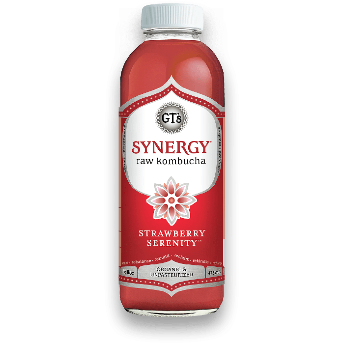 GT's Organic Synergy Raw Kombucha, Strawberry Serenity