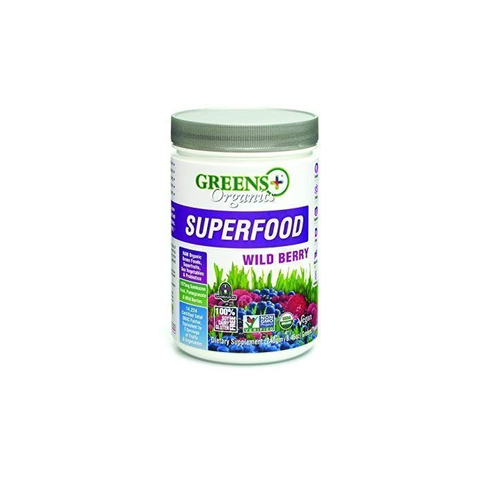 Greens Plus Organic Superfood Wild Berry, 8.5 oz.