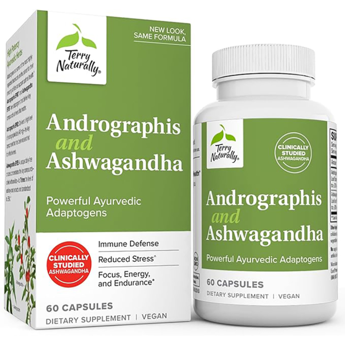 Terry Naturally Andographis & Ashwagandha - Front view