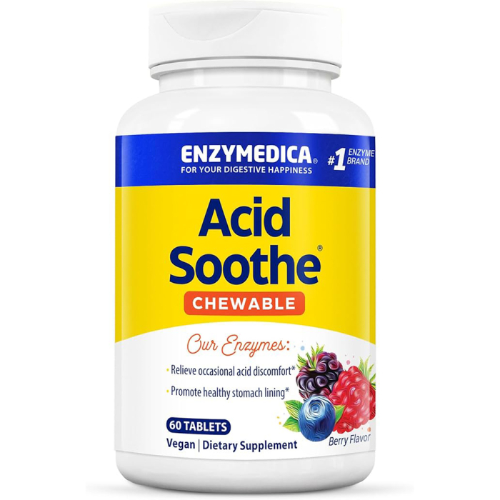 Enzymedica Acid Soothe Berry Chewable - Front view