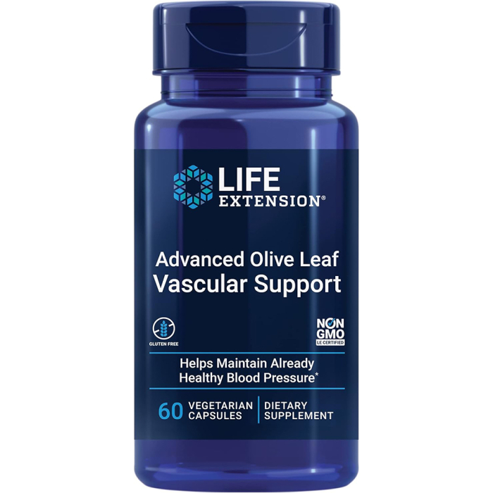 Life Extension Advanced Olive Leaf Vascular Support with Celery Seed Extract - Front view