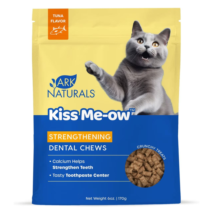 Ark Naturals Kiss Me-Ow Strengthening Tuna Dental Chews - Front view