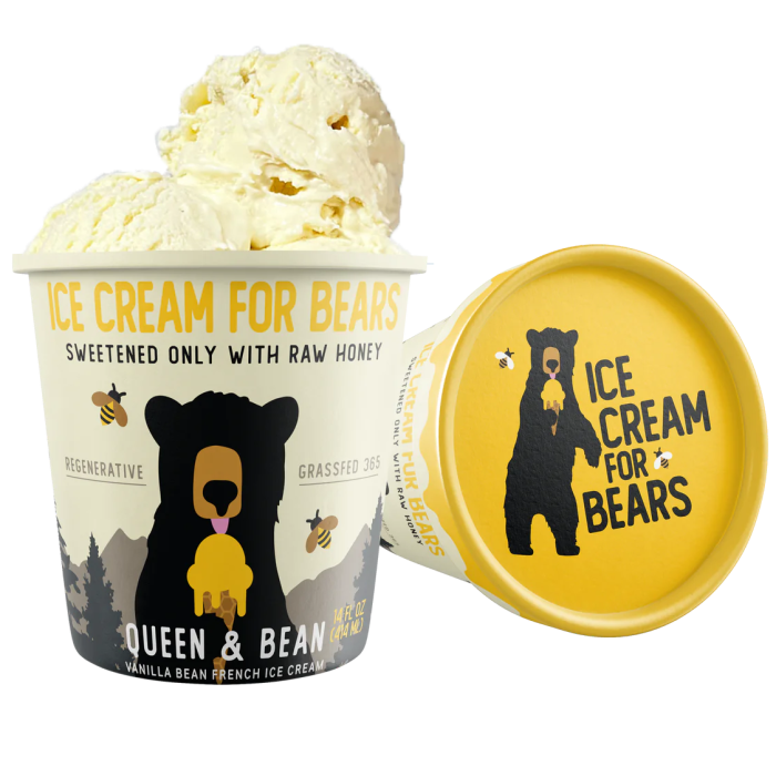 Ice Cream for Bears Vanilla Bean French Ice Cream - Front view