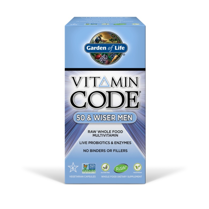 Garden of Life Vitamin Code 50 & Wiser Men, 120 Capsules