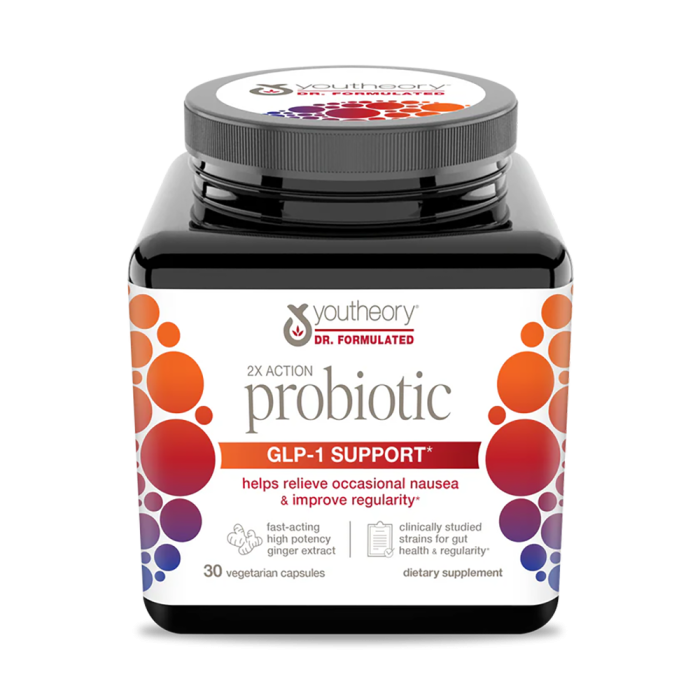 Youtheory GLP-1 Support 2x Action Probiotic - Front view