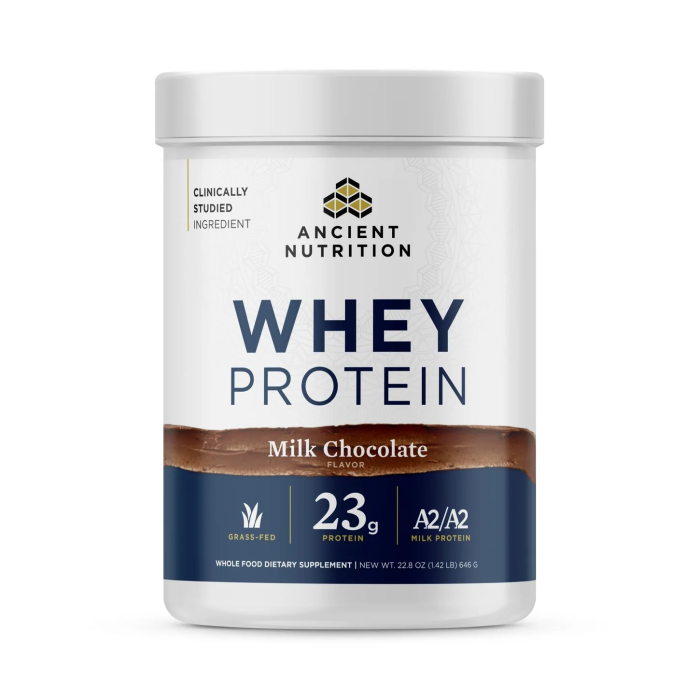 Ancient Nutrition Whey Protein Milk Chocolate Flavor - Front view