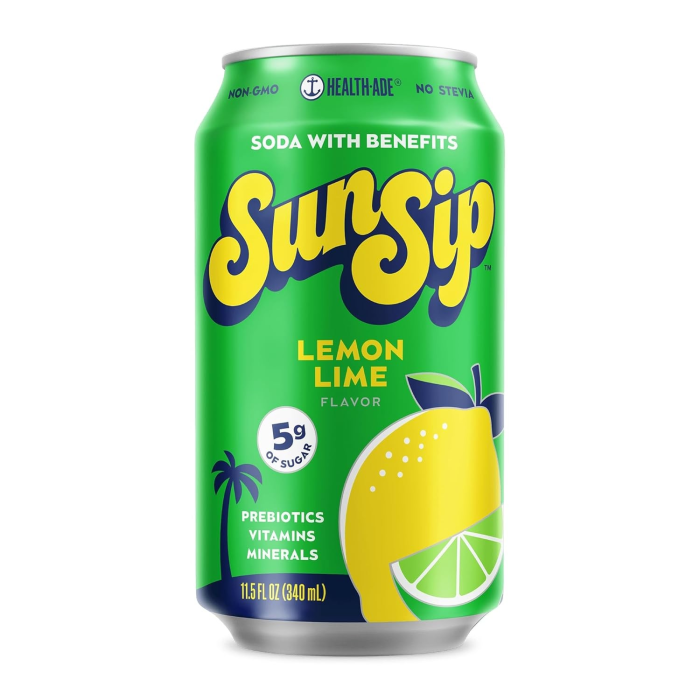 Health-Ade SunSip Lemon Lime Soda - Front view