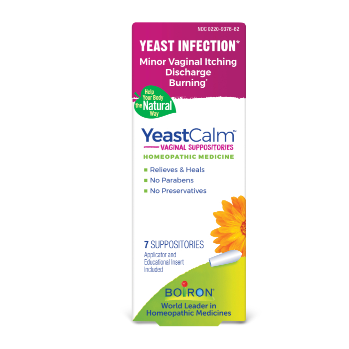 Boiron Yeast Calm Suppositories, 7 count