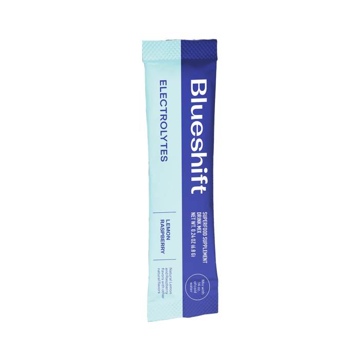 Blueshift Nutrition Electrolytes Lemon Raspberry Packet - Front view