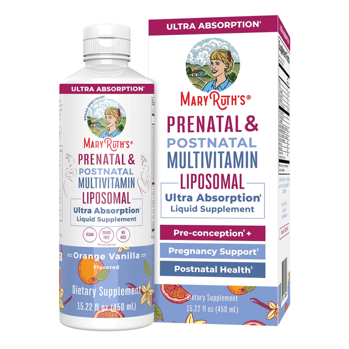 MaryRuth's Prenatal & Postnatal Multivitamin Orange Vanilla - Front view