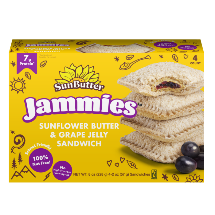 SunButter Jammies Sunflower Butter & Grape Jelly Sandwiches - Front view