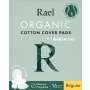 Rael Organic Cotton Cover Pads, 16 count