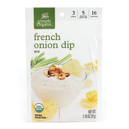 Simply Organic French Onion Dip Mix, 12 Packets, 1.10 Oz (31 G) Each :  Target