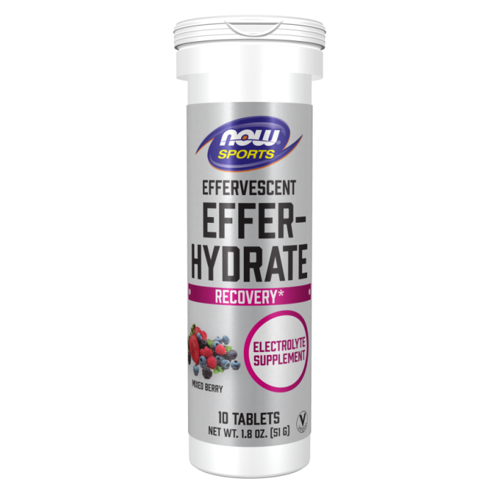 NOW Foods Effer-Hydrate Effervescent Mixed Berry - 10 Tablets/Tube