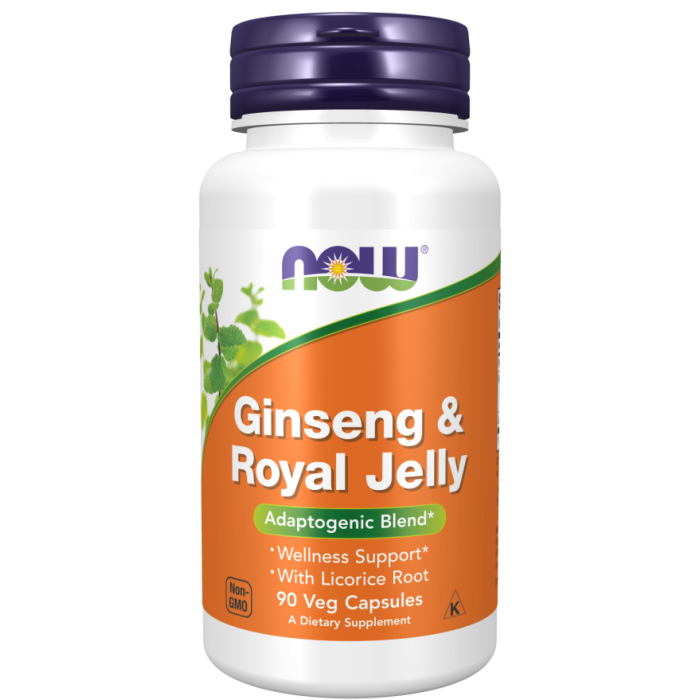 NOW Foods Ginseng & Royal Jelly - 90 Capsules