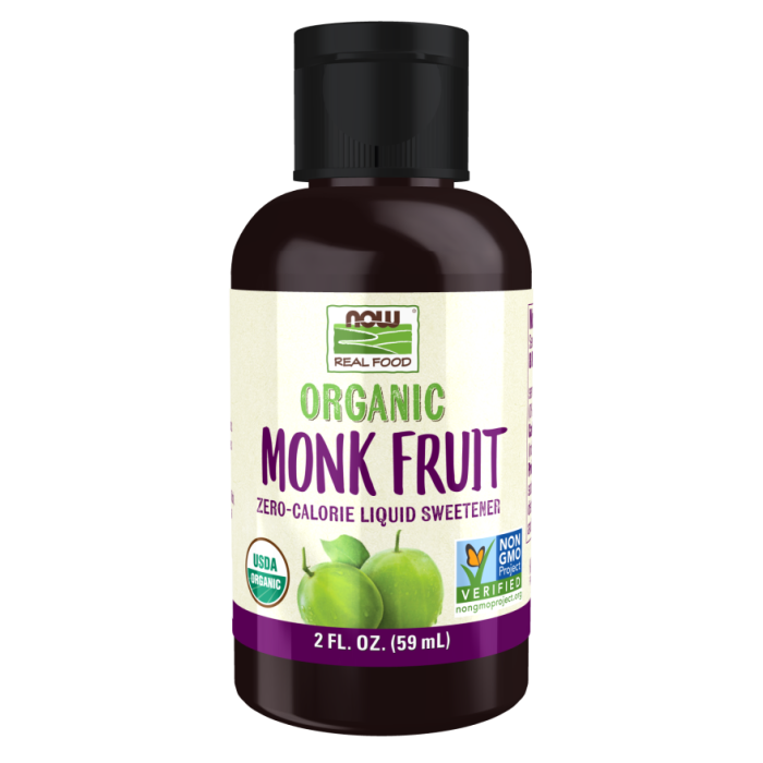 NOW Foods Monk Fruit Liquid, Organic - 2 fl. oz.