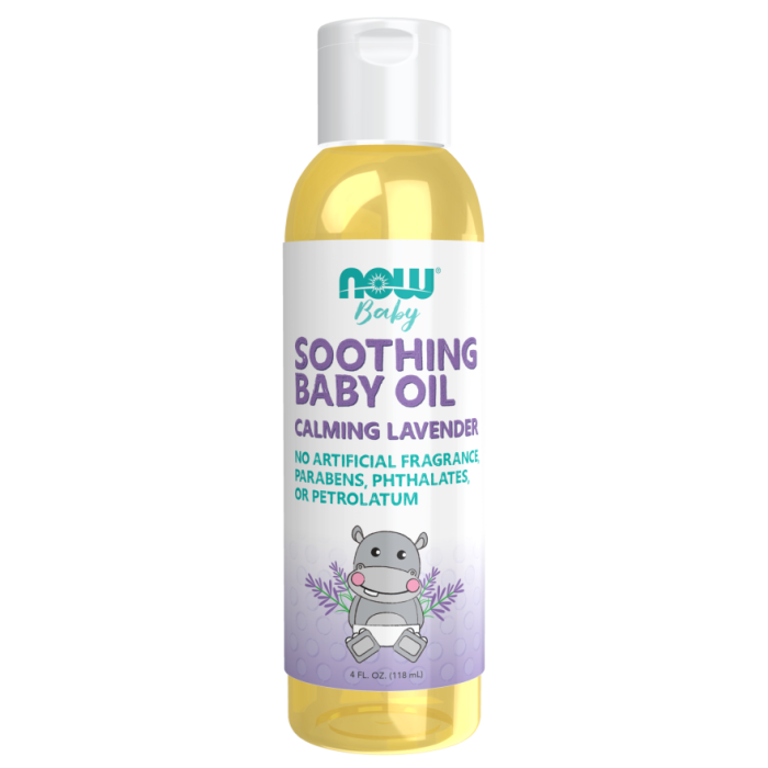 NOW Foods Soothing Baby Oil, Calming Lavender - Front view